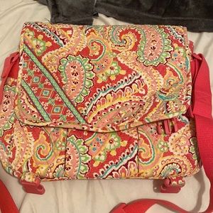 VERA BRADLEY messenger bag backpack pink paisley